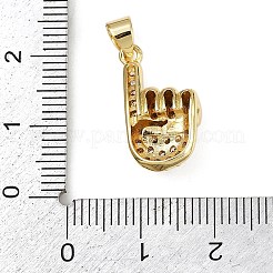 Brass Micro Pave Cubic Zirconia Pendants&nbsp;KK-S526-14G-B