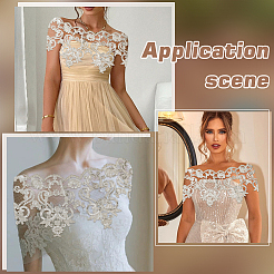 Polyester Lace Trims&nbsp;SRIB-WH0011-345B