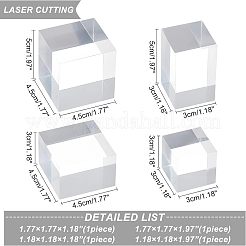 4Pcs 4 Styles Acrylic Jewelry Display Bases&nbsp;ODIS-OC0001-38