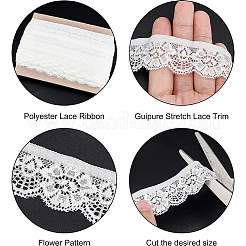 Guipure Stretch Lace Trim&nbsp;SRIB-WH0011-009B