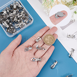 80Pcs 304 Stainless Steel Clip-on Earring Findings&nbsp;STAS-SC0005-67