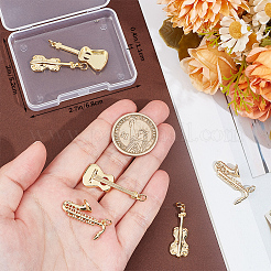 6Pcs 3 Style Brass Pendants&nbsp;KK-BBC0012-93