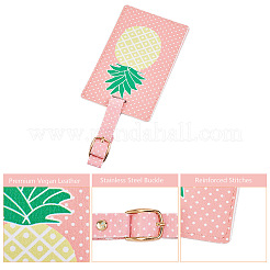 PU Leather Luggage Bag Tags&nbsp;AJEW-GF0001-71A