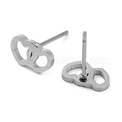 Non-Tarnish 304 Stainless Steel Stud Earrings&nbsp;EJEW-M242-02M-P