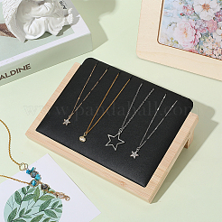 Wooden Slant Back Necklace Organizer Jewelry Display Stands&nbsp;AJEW-WH20033-046B