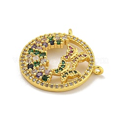 Rack Plating Brass Micro Pave Cubic Zirconia Pendants&nbsp;KK-C074-02G-04