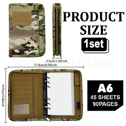 Cloth Loose Leaf Notebook Zipper Cover&nbsp;AJEW-WH0410-406C