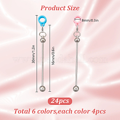 24Pcs 6 Colors Silcone Straw Cap&nbsp;PALLOY-DR00007