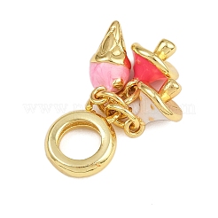 Brass Enamel European Dangle Charms&nbsp;KK-I352-25G