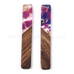 Transparent Resin & Walnut Wood Big Pendants&nbsp;RESI-TAC0017-70-A05