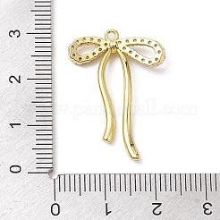 Rack Plating Brass Micro Pave Clear Cubic Zirconia Pendants&nbsp;KK-H463-12G
