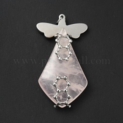 Natural Rose Quartz Pendants&nbsp;G-G870-02P