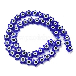 Handmade Evil Eye Lampwork Beads Strands&nbsp;LAMP-G166-02E