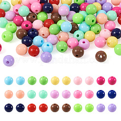 300Pcs 15 Colors Opaque Acrylic Beads&nbsp;SACR-TA0001-13