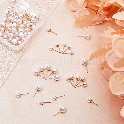 84Pcs 3 Size 304 Stainless Steel Stud Earring Findings&nbsp;STAS-FH0002-20LG