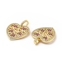 Brass Micro Pave Cubic Zirconia Pendants&nbsp;KK-H441-38G