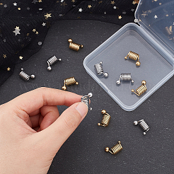 12Pcs 2 Colors 316 Surgical Stainless Steel European Beads&nbsp;STAS-DC0007-89