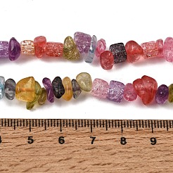 Synthetic Crackle Quartz Chips Beads Strands&nbsp;G-L154-24
