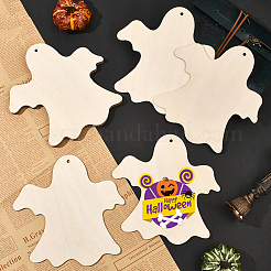 Halloween Theme Unfinished Wood Pendant Decorations&nbsp;HJEW-WH20003-47B