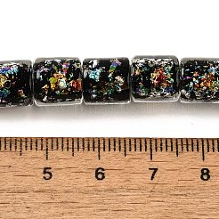 Handmade Dichroic Foil Glass Beads Strands&nbsp;DICH-U001-09G