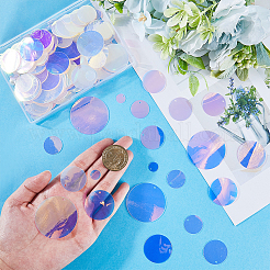 300pcs 5 Styles Iridescent PVC Paillette/Sequins Pendants&nbsp;PVC-SC0001-10