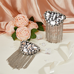 2Pcs Iron Chain Tassel Epaulettes&nbsp;FIND-HY0002-69
