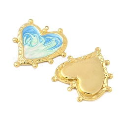 304 Stainless Steel Enamel Pendants&nbsp;STAS-V015-60G-02