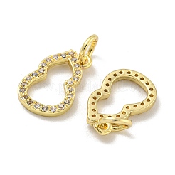 Brass Micro Pave Cubic Zirconia Pendants&nbsp;KK-L075-015LG