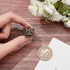 Outdoor EDC Tool Brass Parachute Rope European Beads&nbsp;KK-WH0081-44A-AB