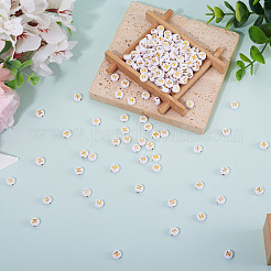 500Pcs Plating Acrylic Beads&nbsp;PACR-TADJ0001-01N