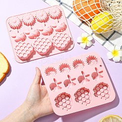 2Pcs Bees & Flower & Honeycomb Shape Silicone Molds&nbsp;ST-CJ0043-008