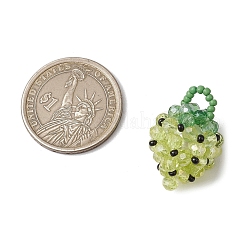 Glass Seed Beaded Pendants&nbsp;PALLOY-GD00003-03