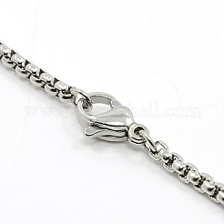 Tarnish Resistant Box Chains Necklace for Men&nbsp;X-NJEW-F027-02-2mm