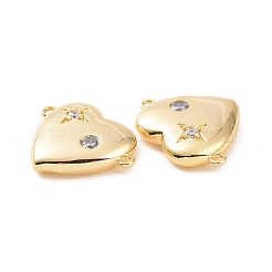 Brass Micro Pave Cubic Zirconia Connector Charms&nbsp;KK-E068-VC153