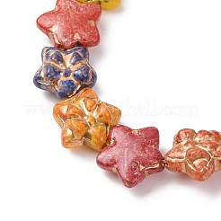 Painted Glass Beads Strands&nbsp;GLAA-B037-09B