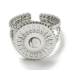 304 Stainless Steel Open Cuff Rings&nbsp;RJEW-C079-17P