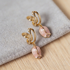 Brass Enamel Clip-on Earrings for Women&nbsp;WG05889-01