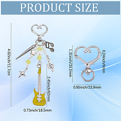 DIY Guitar Keychain Making Kits&nbsp;DIY-SC0033-63