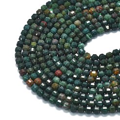 Natural Bloodstone/Heliotrope Stone Beads Strands&nbsp;G-A260-A40-01