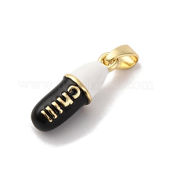 Brass Enamel Pendants&nbsp;KK-Q098-40G-C