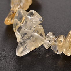 Natural Citrine(Dyed & Heated) Beaded Stretch Bracelets&nbsp;BJEW-JB01823-03