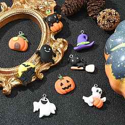 40Pcs 10 Styles Opaque Resin Pendants&nbsp;RESI-CJ0002-89