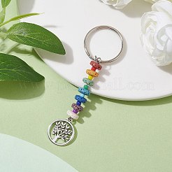 Tree of Life Tibetan Style Alloy Pendant Keychain&nbsp;KEYC-JKC00683