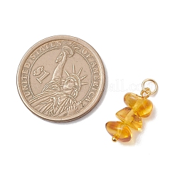 3Pcs 3 Styles Natural Amber Nuggets Pendants&nbsp;PALLOY-JF04851