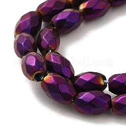 Electroplated Strong Magnetic Synthetic Hematite Beads Strands&nbsp;G-P518-02B