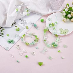 150 Pieces Random Rose Acrylic Beads Bear Pastel Spacer Beads Butterfly Loose Beads for Jewelry Keychain Phone Lanyard Making&nbsp;JX543E