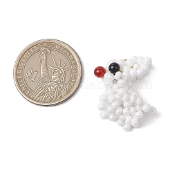 3D Glass Seed Beaded Rabbit Charms&nbsp;PALLOY-MZ00577