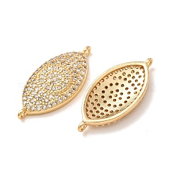 Brass Micro Pave Clear Cubic Zirconia Connector Charms&nbsp;CU-CBA4579-03G-A