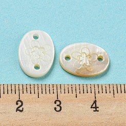Natural Freshwater Shell Connector Charms&nbsp;SHEL-Q026-01