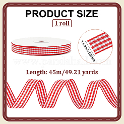Polyester Tartan Ribbon&nbsp;OCOR-WH0082-574B-01